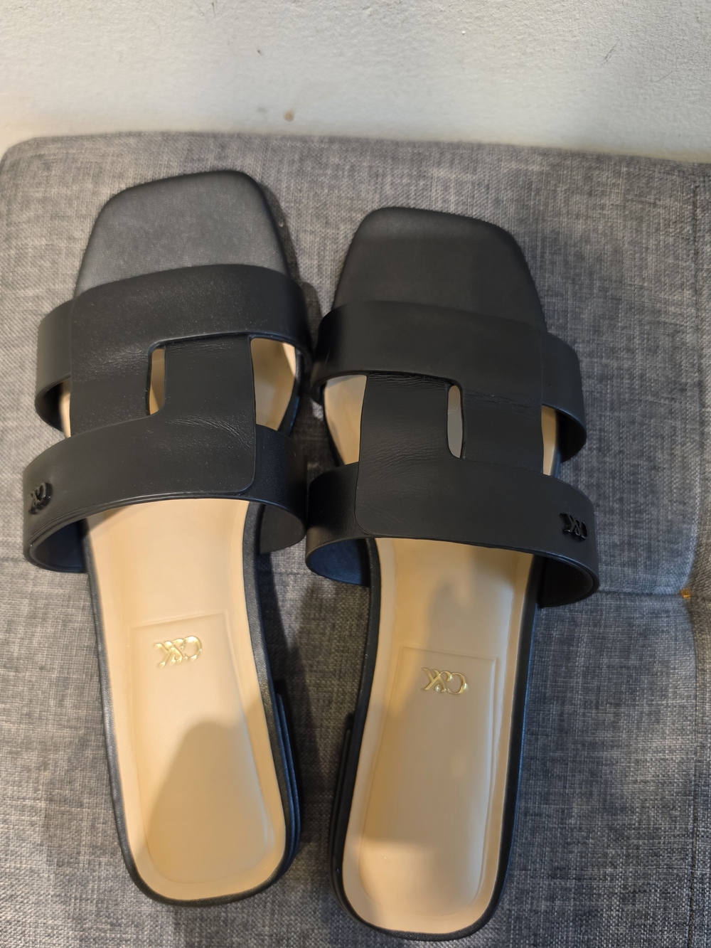 Charles & Keith Petina Leather Slide Sandals